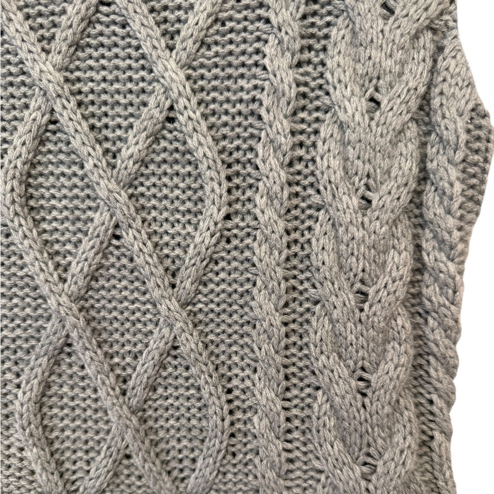 English Factory Mixed Media Cable Knit Down Midi Dress Size Small - Picture 2 of 10